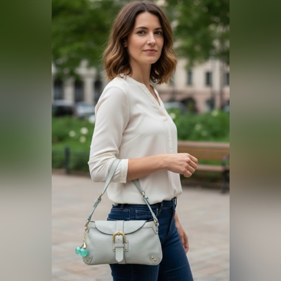 Dooney & Bourke Tiffany Blue/ Green Shoulder Bag - Picture 3 of 17